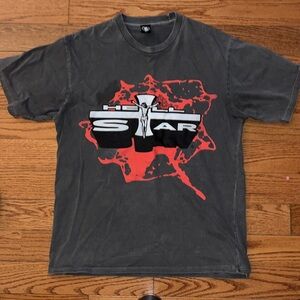 Nice smoke Gray Hell star t shirt sz M
